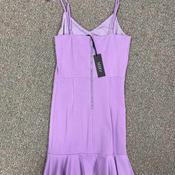 Miss Behave Lilac Spaghetti Strap Ruffle Hem Dress Junior Sizes NWT - Picture 2 of 7